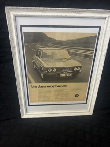 Vintage Framed BMW French  - 4