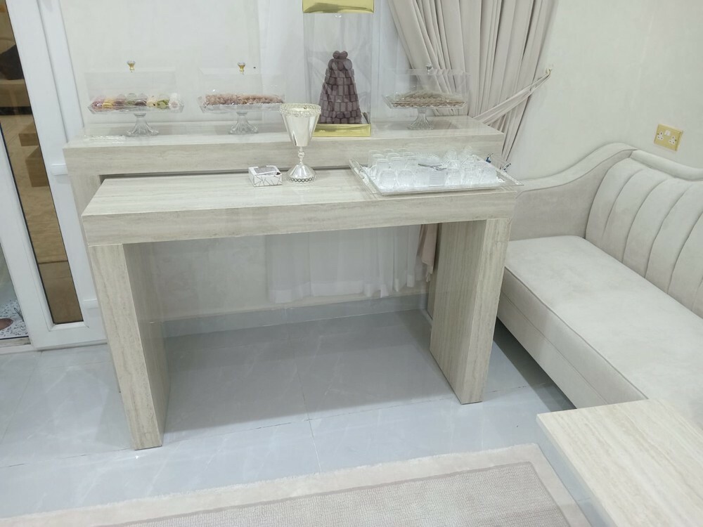 طاولات طعام وسطيه كامل رخام طبيعي - 11