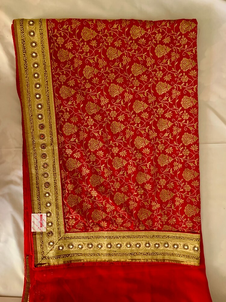 Red Bari Saree - 3