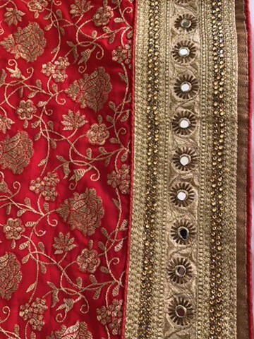 Red Bari Saree - 2