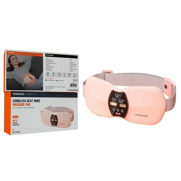 Porodo Cordless Heat Massage Pad - 1