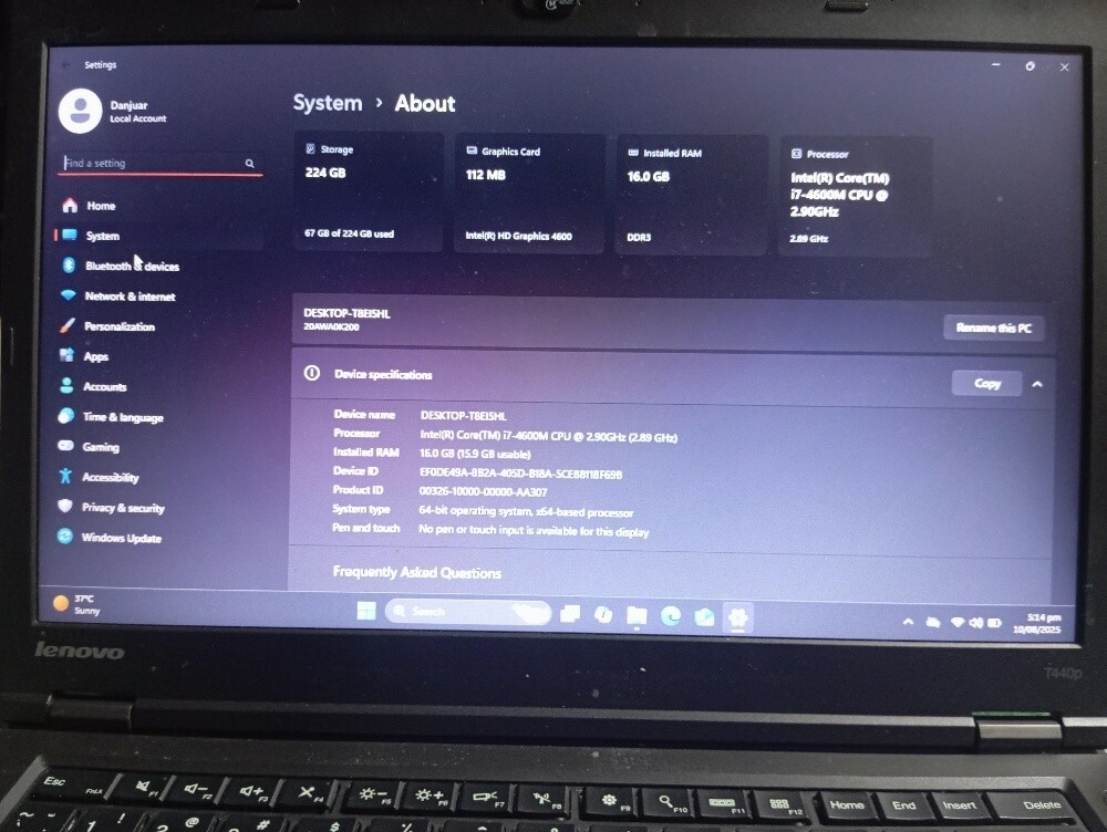 THINKPAD T440p i7 - 2