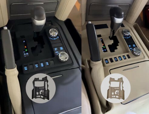 Rubber Interior Console Storage - 4