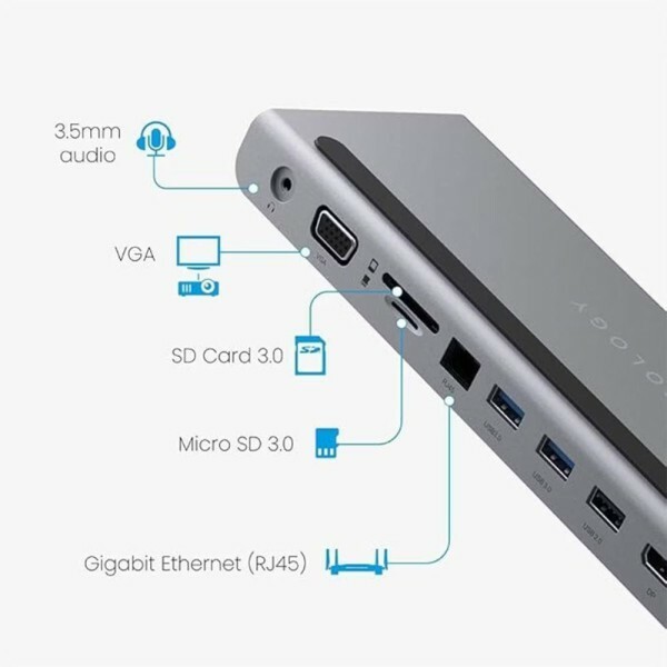 Powerology 11 in 1 USB-C Hub 100W - 4