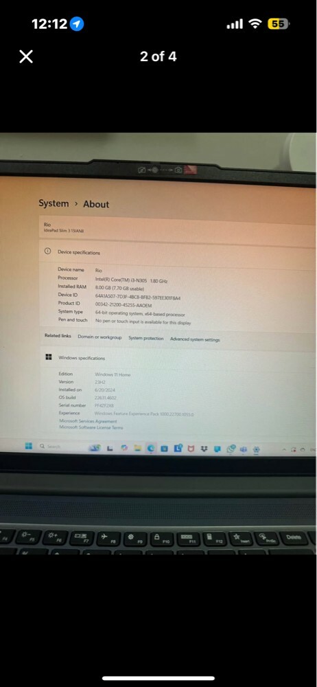Lenovo Laptop - 3