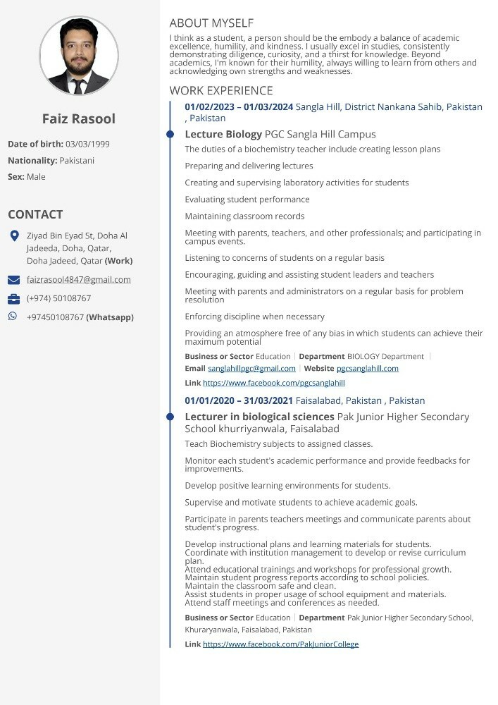 Faiz Rasool Subject Specialist. - 1