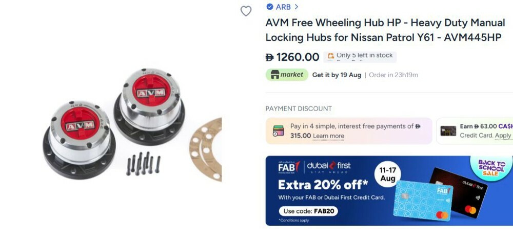 Nissan Air intake + Free wheel hub  - 3