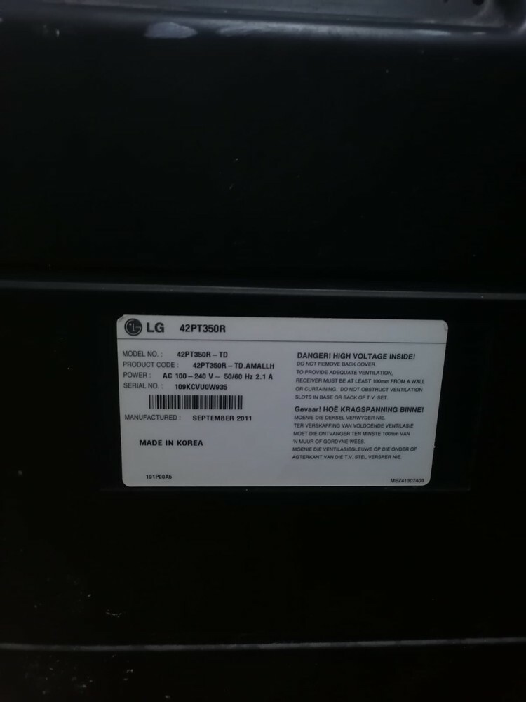 LG 42PT350R - 2