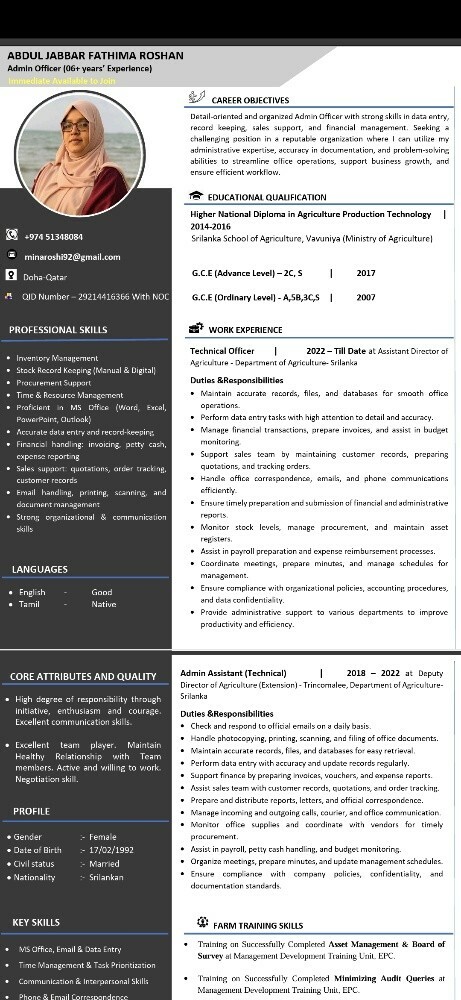 Admin Officer / Office Assistant - 1