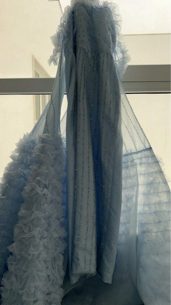 a new blue long dress - 3