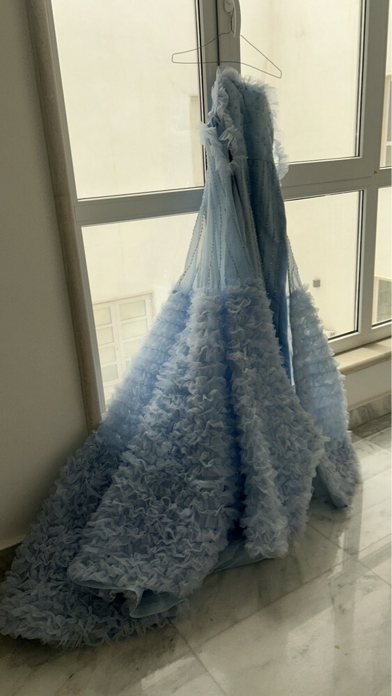 a new blue long dress - 5
