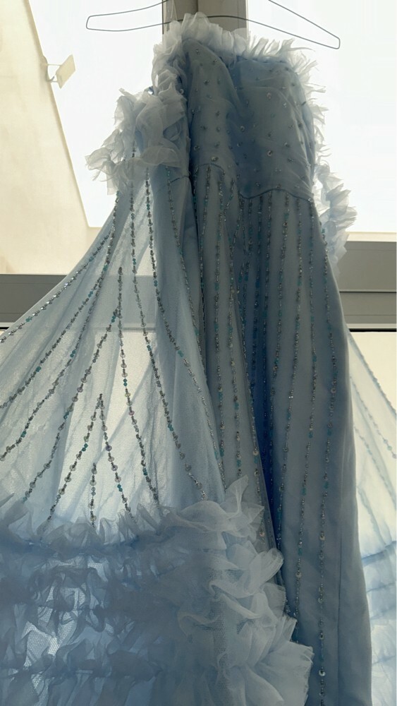 a new blue long dress - 2