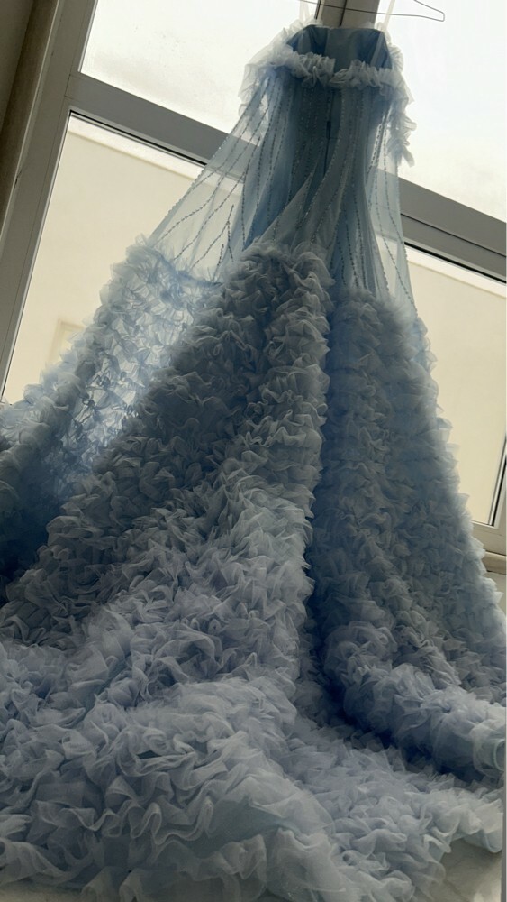 a new blue long dress - 8