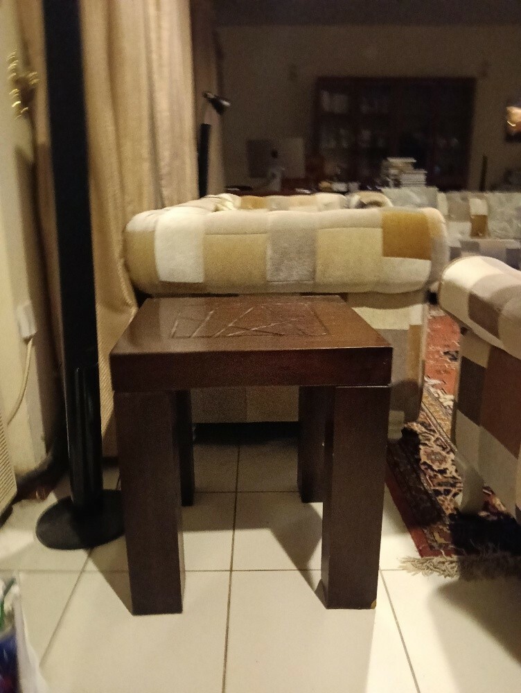 sofa set with 2 brown tables - 4