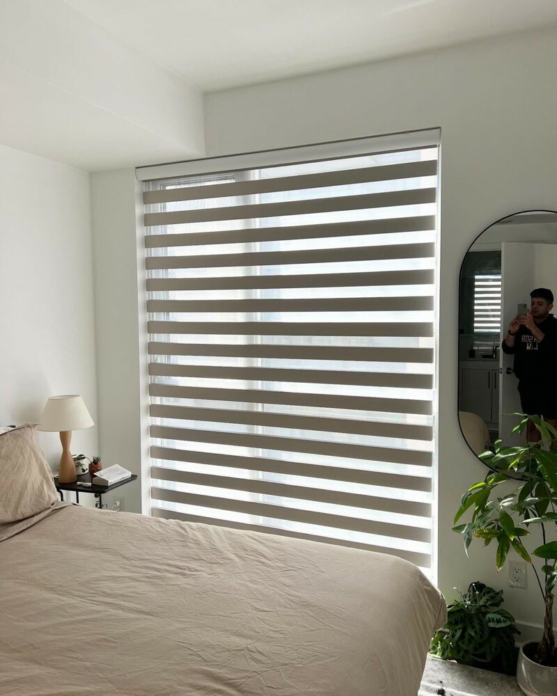 Zebra blinds with curtains - 4