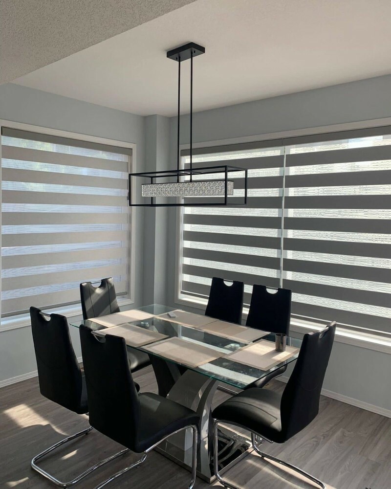 Zebra blinds with curtains - 3
