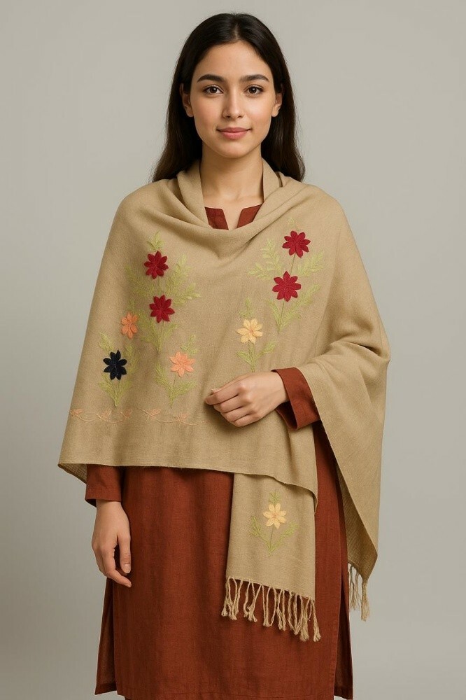 Embroided Hand made women's Shawl - 3