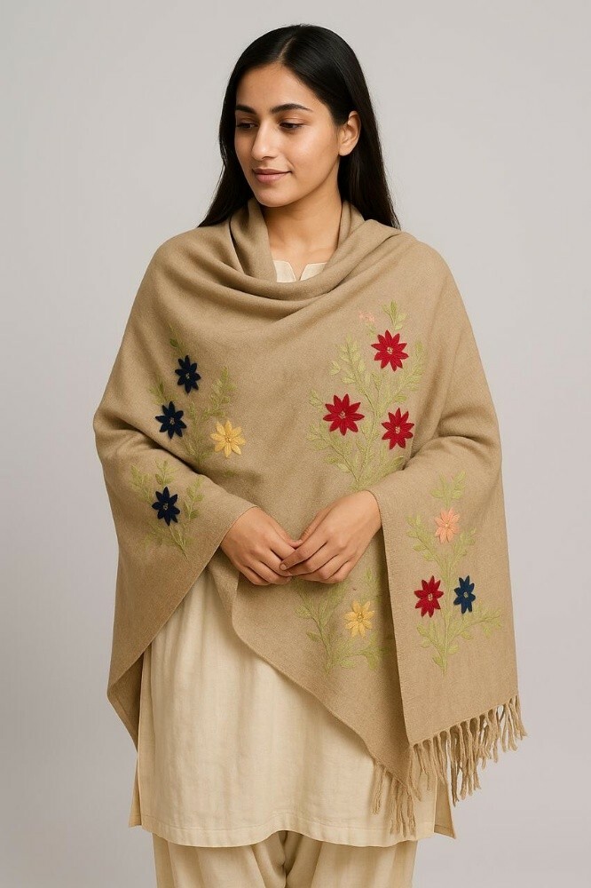 Embroided Hand made women's Shawl - 2