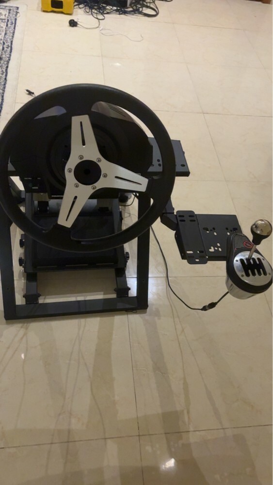 pc and steering wheel with setup  - 5