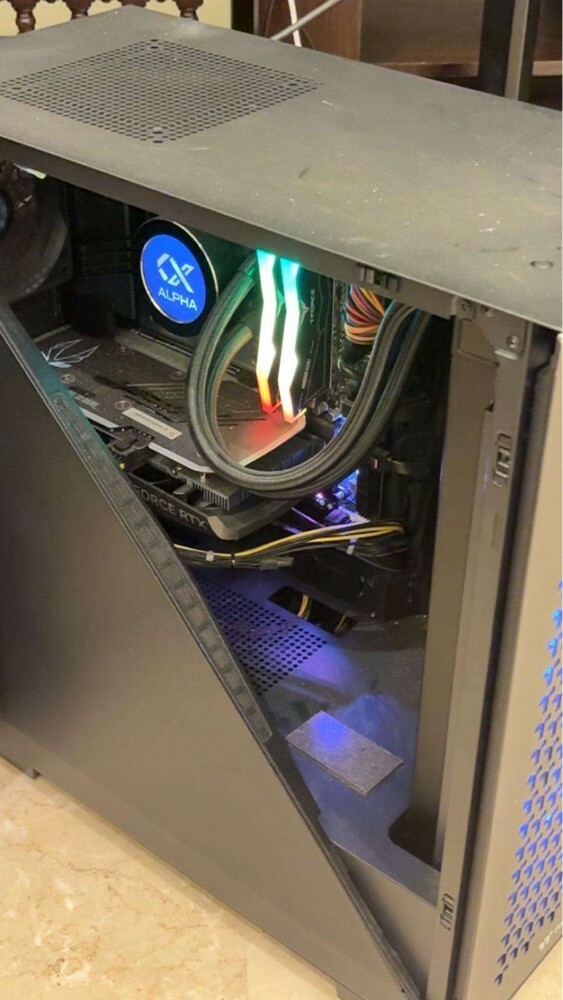 pc and steering wheel with setup  - 1