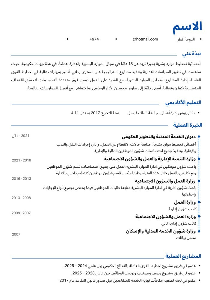 سيرة ذاتية احترافية - 3