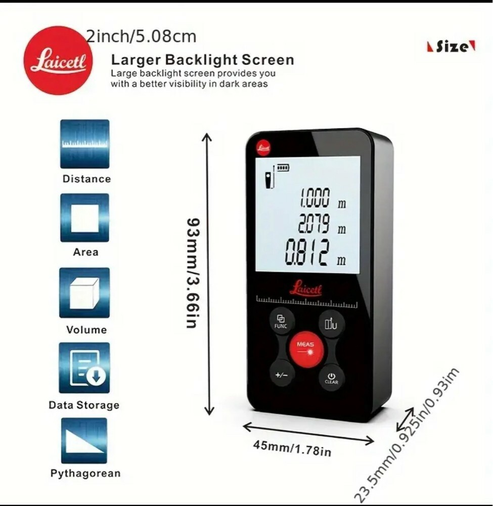 rechargeable laser meter - 2