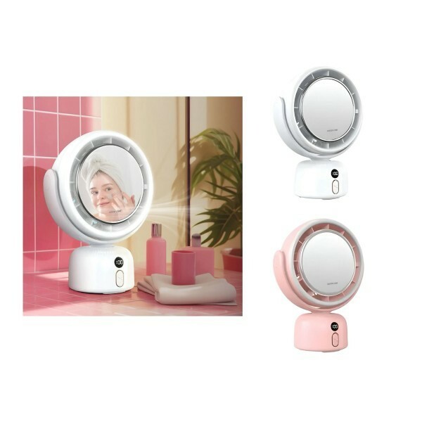 Green Lion Makeup Mirror & Fan - 1