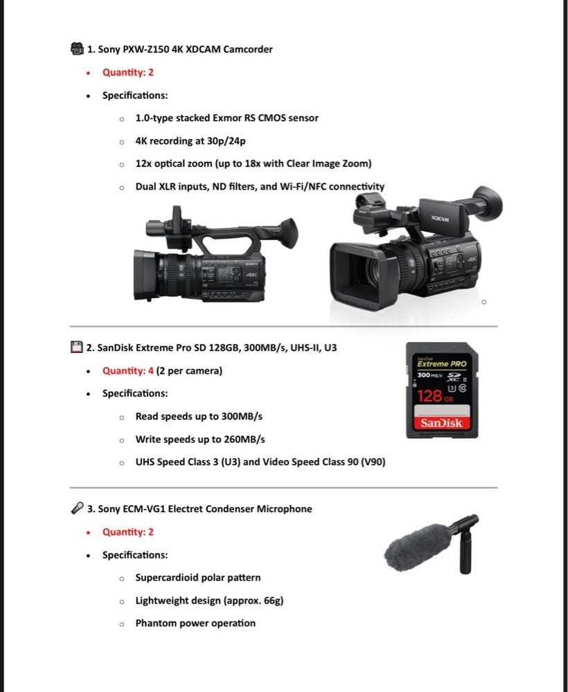 Full Video equipment  - 6