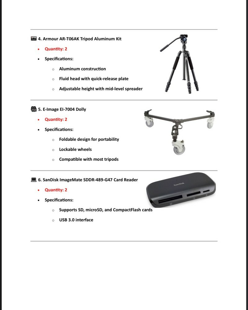 Full Video equipment  - 2
