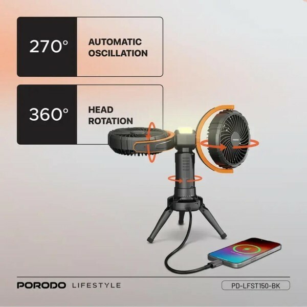Porodo Dual-Head Fan - 4