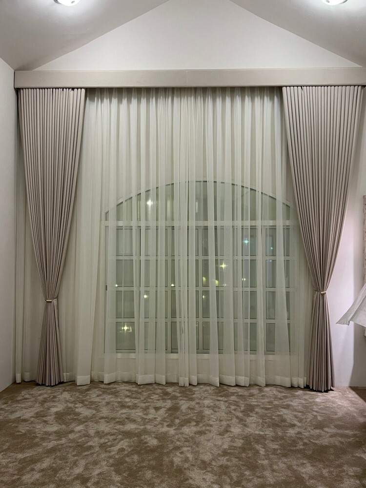 wave curtains and roller & 3D - 3