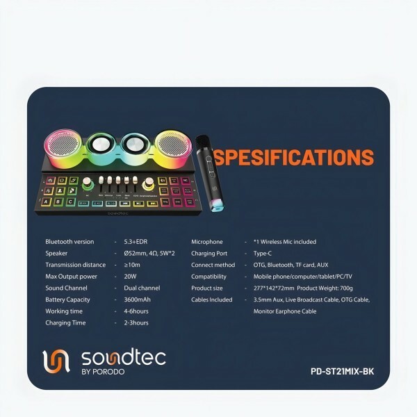 Soundtec Audio Mixer and Speaker - 4