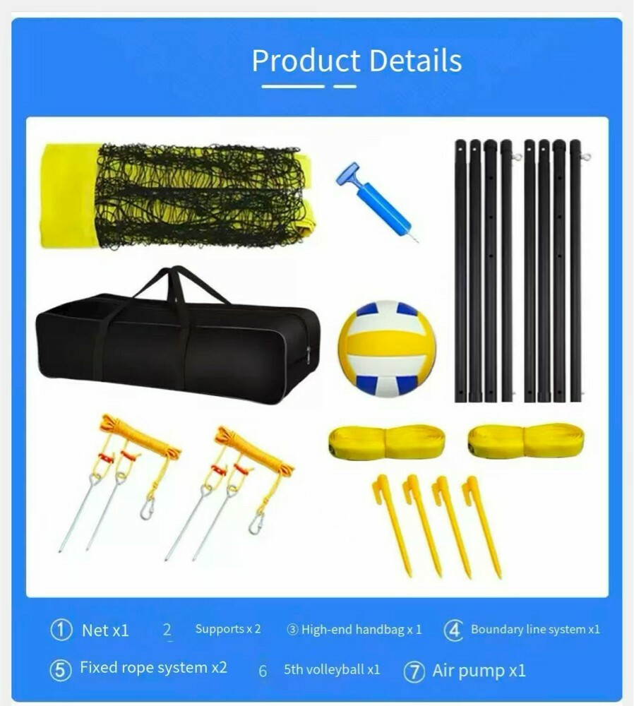 Portable volleyball stand net - 7