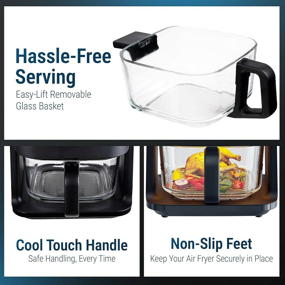 Air fryer 5.5L Glass bowl 1200w - 4