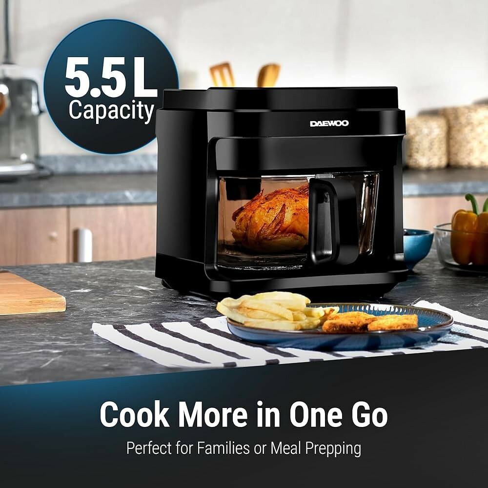 Air fryer 5.5L Glass bowl 1200w - 5