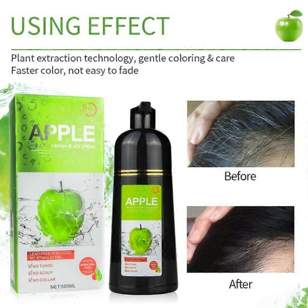 apple Black dye for hair and bea - 2