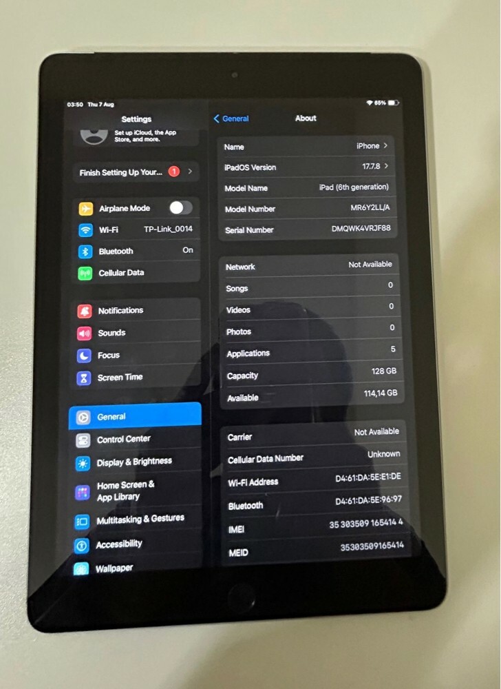 iPad 6 generation  - 5