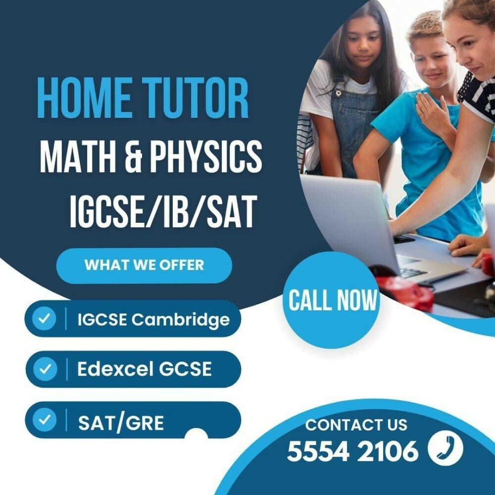 Home Tutor Math Science Physics. - 2