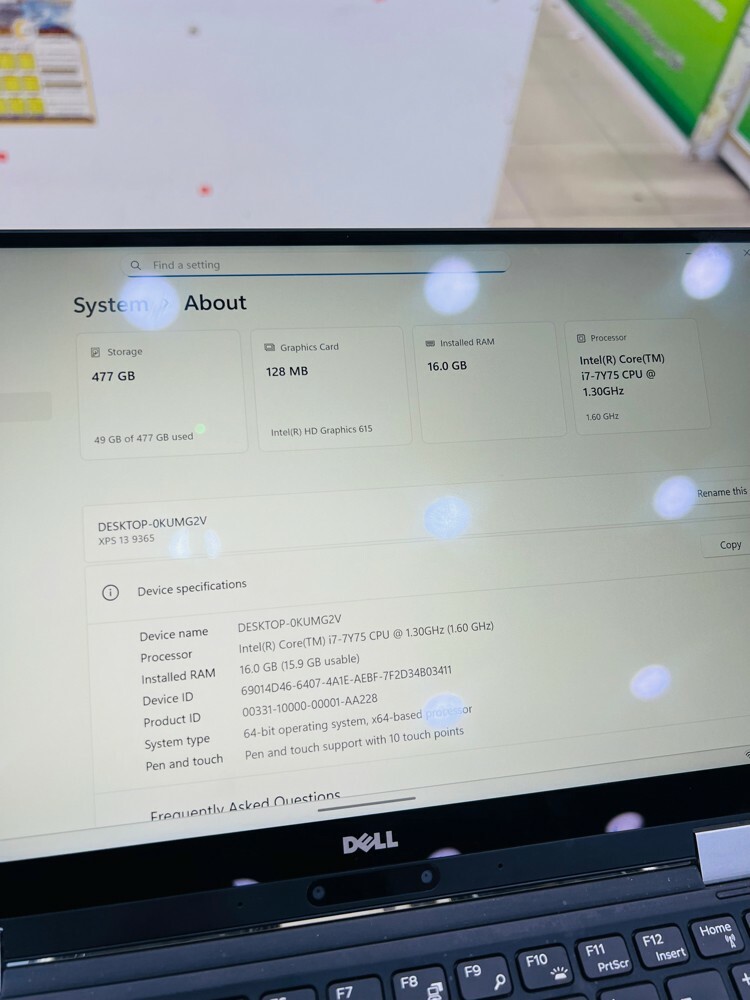 dell XPS ultra slim laptop - 8