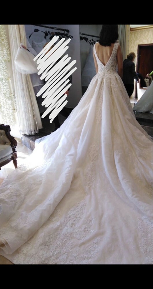 wedding dress with veil / new  - 2