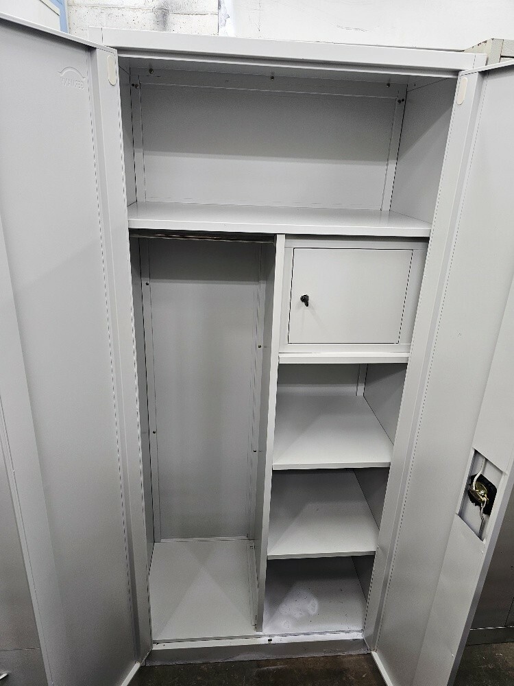 used 2 door steel cabinet - 2