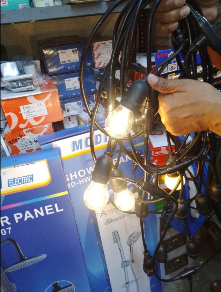 Black wire bulb. Led light - 9