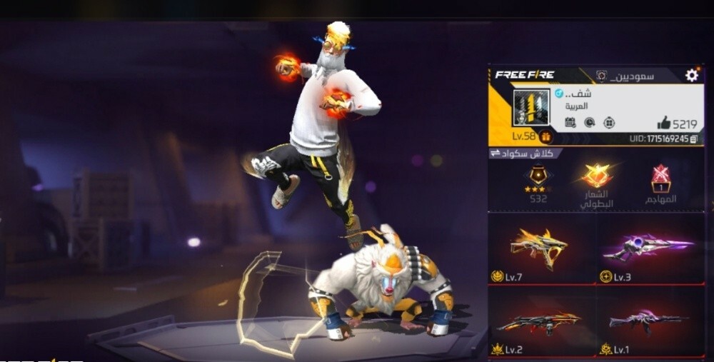 Free Fire is a powerful account - 1