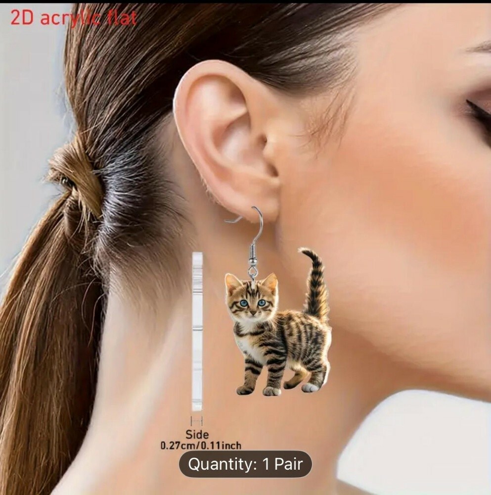 2D fashionable elegant earrings - 8