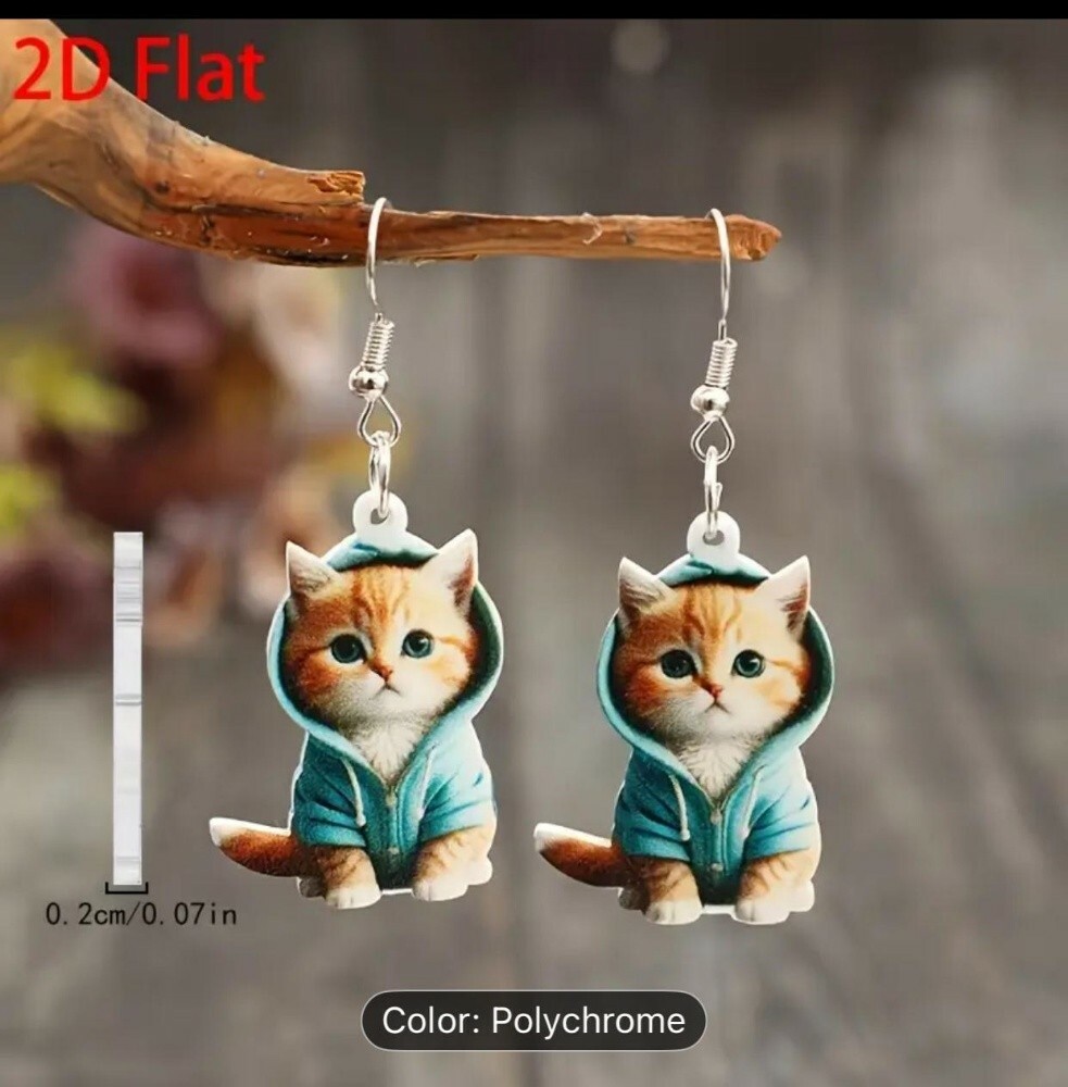 2D fashionable elegant earrings - 4