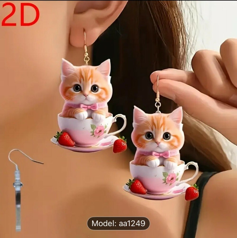 2D fashionable elegant earrings - 13