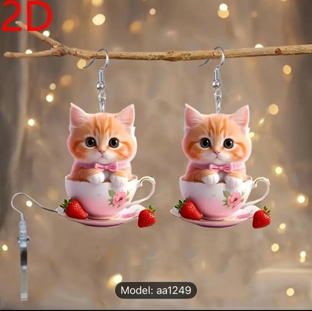 2D fashionable elegant earrings - 12