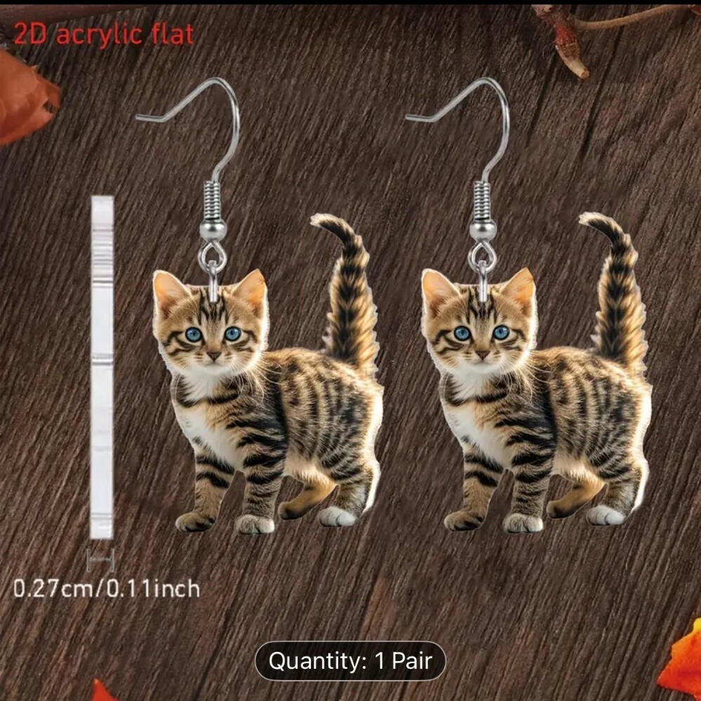 2D fashionable elegant earrings - 7