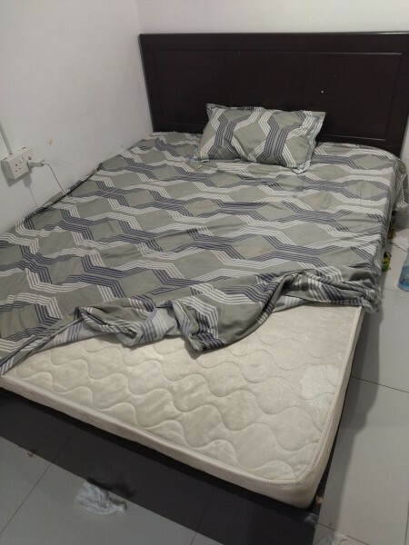 Queen size bed with mattress - 3