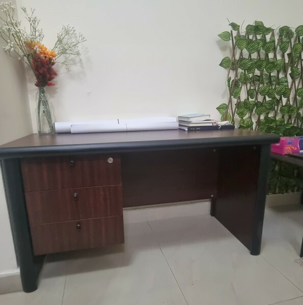 WOODEN STUDY TABLE WITH 3DRAWERS - 1